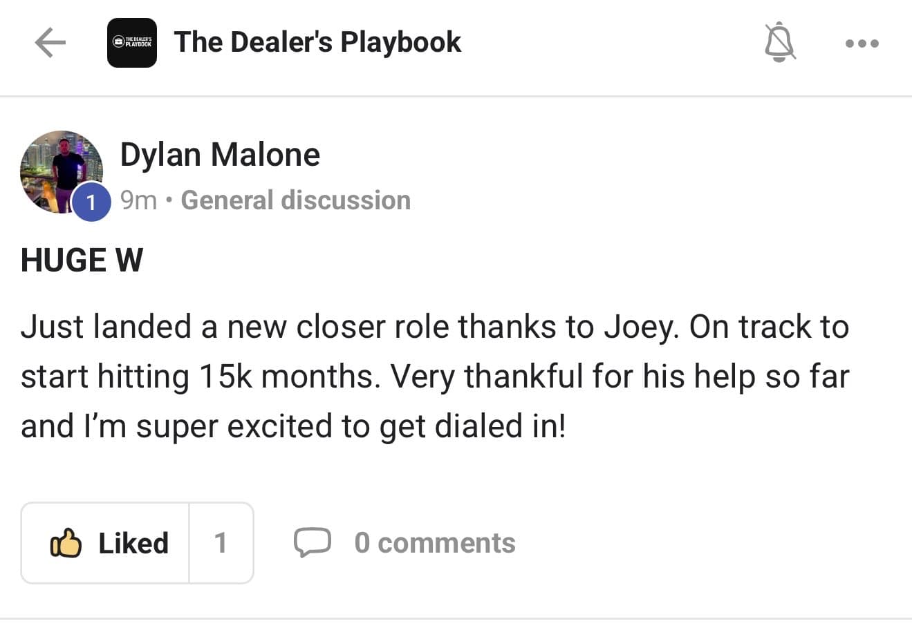 Dylan's Success Story